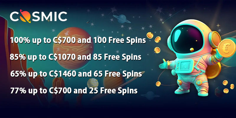 Cosmic Casino Welcome bonus